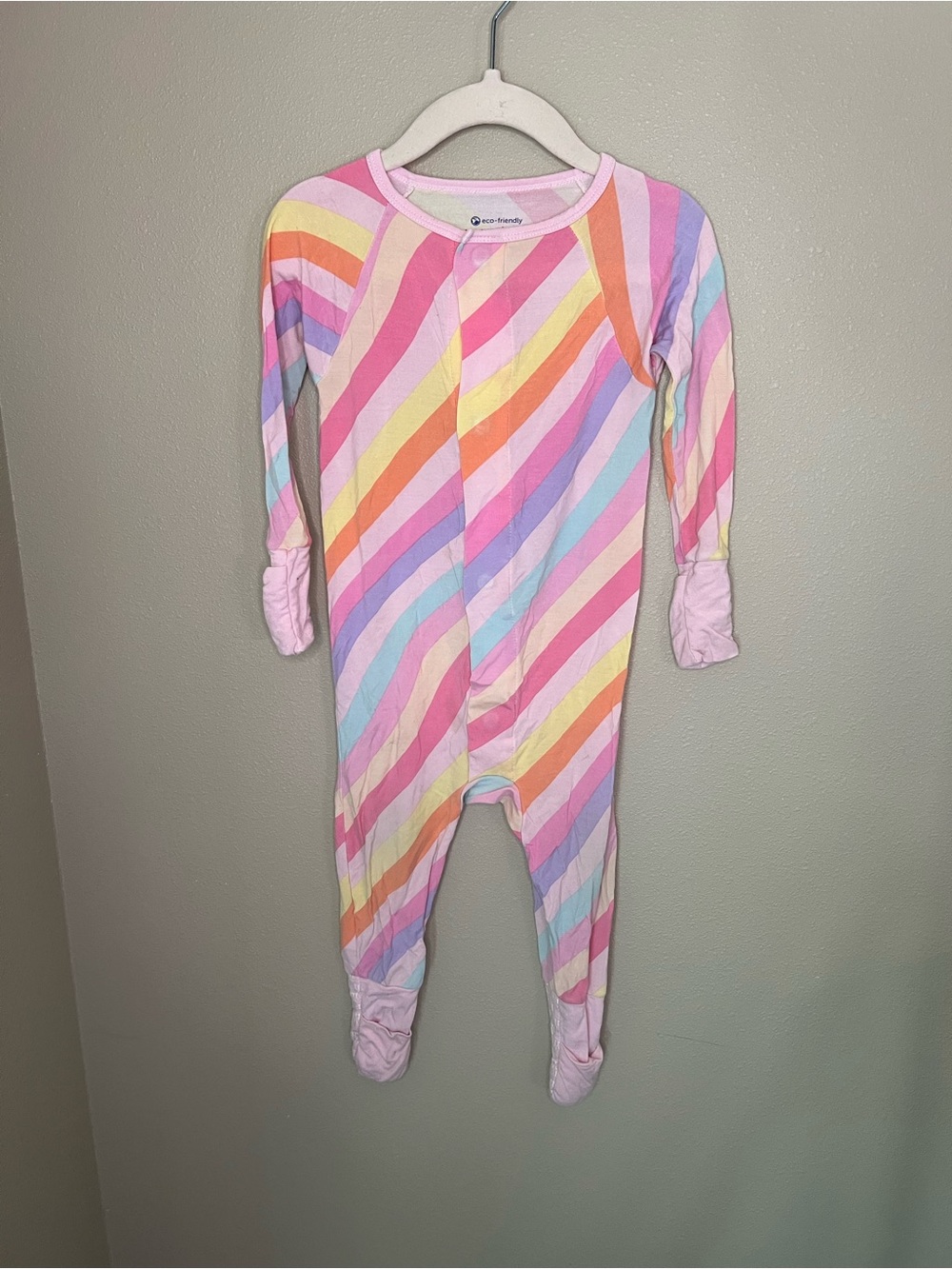 12-18m Magnetic Me Rainbow Stripe Pink One-Piece